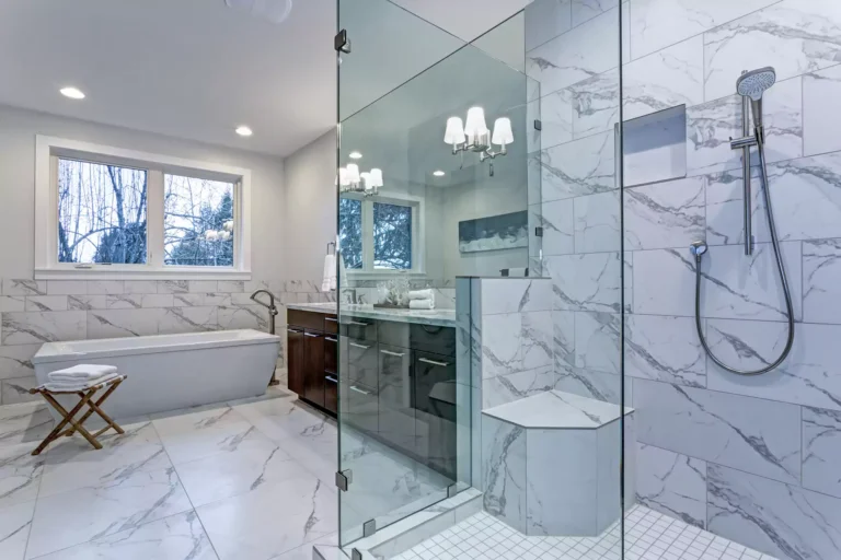 Custom bathroom glass