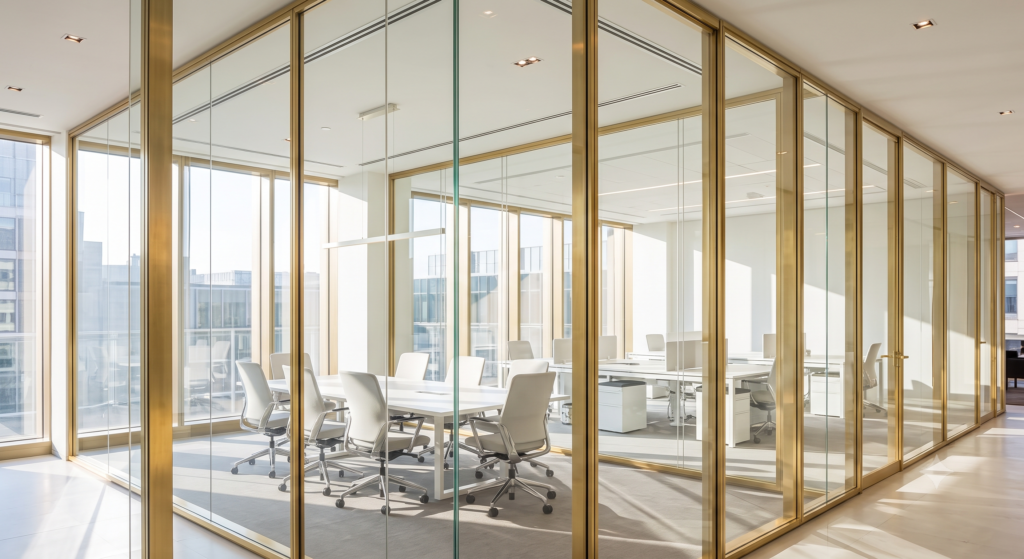 Interior Glass Partitions for Modern Offices 