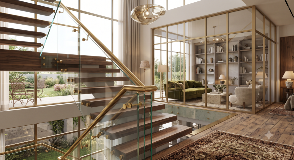 Transparent Glass Stair Railings