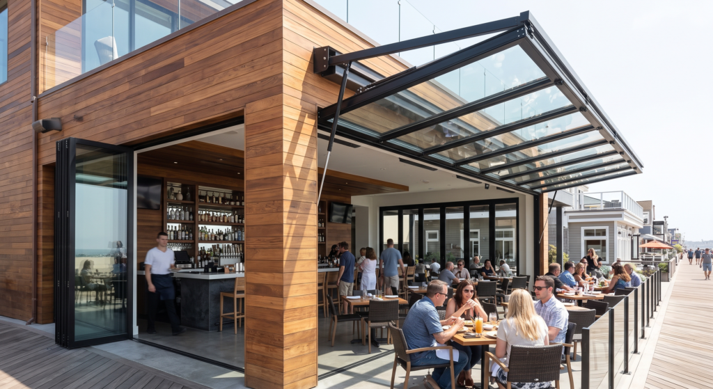 commercial-folding-hydraulic-door-restaurant-patio