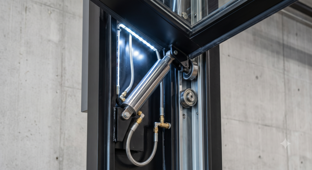 crown_door_hydraulic_cylinder_mechanism